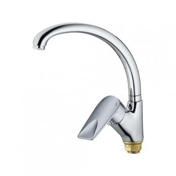 Смеситель для кухни 40к CN70337 CRON высокий пов. излив, п/гайку, ХРОМ