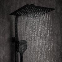 Душевая система 35к G2407-6 GAPPO лейка "Тропический душ" квадрат 300*300 ЧЕРНЫЙ