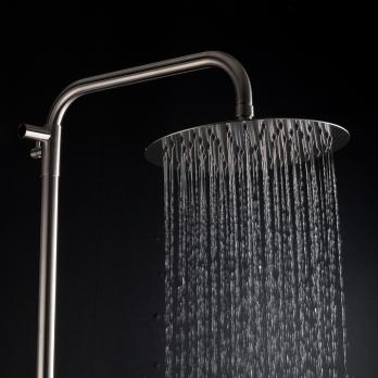 Душевая система 35к G2499-30 GAPPO нерж. сталь , лейка "Тропический душ" D245 САТИН