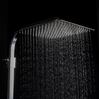 Душевая система термостат  G2407-40 GAPPO лейка "Тропический душ" квадрат 300*300 ХРОМ