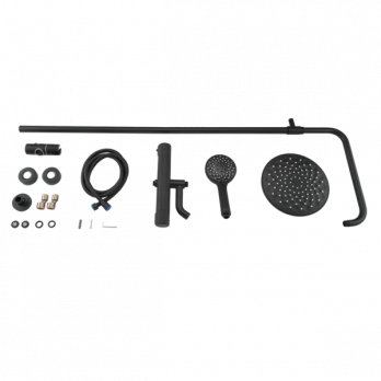 Душевая система термостат  G2490-6 GAPPO лейка "Тропический душ" D225 ЧЕРНЫЙ