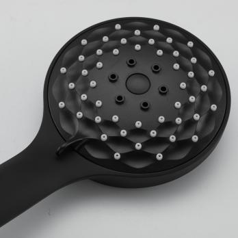 Душевая система термостат  G2490-6 GAPPO лейка "Тропический душ" D225 ЧЕРНЫЙ