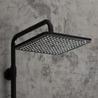 Душевая система термостат  G2491-6 GAPPO лейка "Тропический душ" квадрат 250*250 ЧЕРНЫЙ