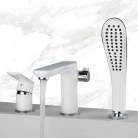 Смеситель для акриловой ванны 35к G1148 GAPPO (3 отв.) БЕЛЫЙ-ХРОМ