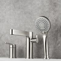 Смеситель для акриловой ванны 35к G1199-30 GAPPO нерж сталь, (3 отв.) САТИН