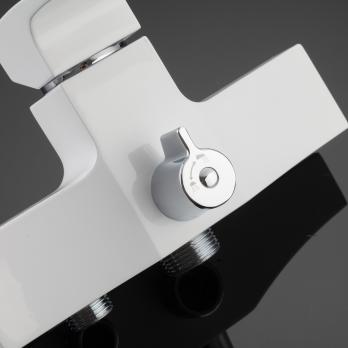 Смеситель для ванны и раковины 35к G2207-7 GAPPO див корп L-нос, БЕЛЫЙ-ХРОМ