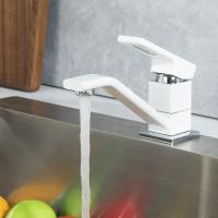 Смеситель для кухни 35k G4517-8 GAPPO длинный пов. излив, п/гайку, БЕЛЫЙ-хром