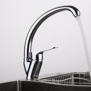 Смеситель для кухни 35к G4136 GAPPO высокий пов. излив, п/гайку, ХРОМ