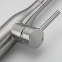 Смеситель для кухни 35к G4398-45 GAPPO нерж. сталь, высокий выдвижной излив, САТИН