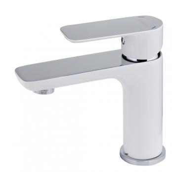 Смеситель для раковины  25к G1048-1 GAPPO с гигиенической лейкой, литой, БЕЛЫЙ-ХРОМ