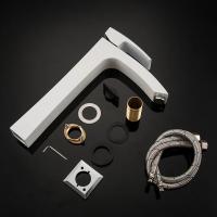 Смеситель для раковины 35к G1007-18 GAPPO высокий, литой, БЕЛЫЙ-ХРОМ