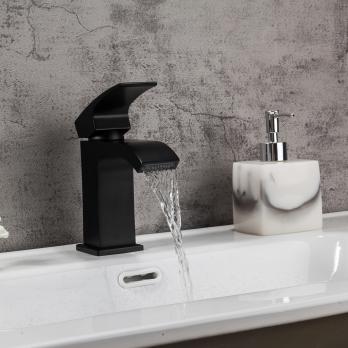 Смеситель для раковины 35к G1007-6 GAPPO литой, ЧЕРНЫЙ