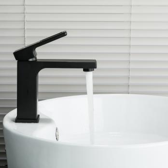 Смеситель для раковины 35к G1017-6 GAPPO литой, п/гайку, ЧЕРНЫЙ