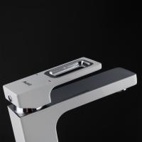 Смеситель для раковины 35к G1017-8 GAPPO литой, п/гайку, БЕЛЫЙ-ХРОМ