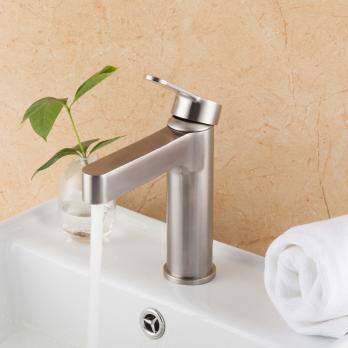 Смеситель для раковины 35к G1099-30 GAPPO нерж. сталь, литой, п/гайку, САТИН