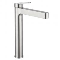 Смеситель для раковины 35к G1099-32 GAPPO высокий, нерж. сталь, литой, п/гайку, САТИН