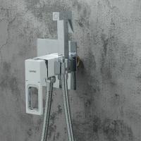 Смеситель с гигиеническим душем 35к G7217-8 GAPPO встраиваемый, БЕЛЫЙ-ХРОМ