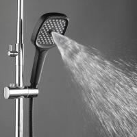 Лейка для душа GAPPO G003 3 режима, квадрат, ЧЕРНЫЙ