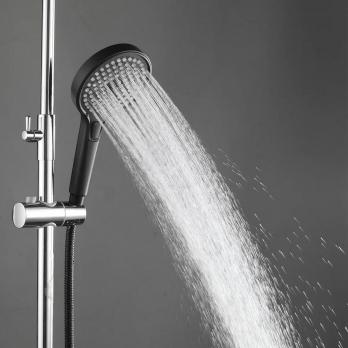 Лейка для душа GAPPO G004 3 режима, круглая, ЧЕРНЫЙ