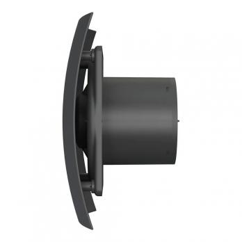 Вентилятор вытяжной D100 BREEZE 4С с обратным клапаном Matt black DICITI