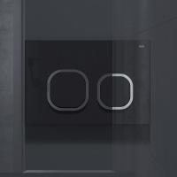 Клавиша смыва из стекла  IDDIS Uniglass 001 UNG01BCi77 универсальная ЧЕРНОЕ стекло