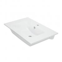 Раковина накладная "Quadro 75"" белая с отв без кроншт (Sanita Luxe)