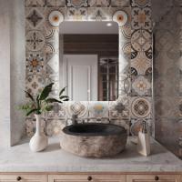 Зеркало MIXLINE "Алон радиус" - ЭКОНОМ 600*800 (ШВ) светодиодная подсветка, сенсорный выключатель