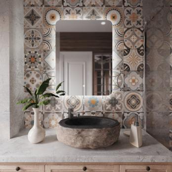 Зеркало MIXLINE "Алон радиус" - ЭКОНОМ 600*800 (ШВ) светодиодная подсветка, сенсорный выключатель