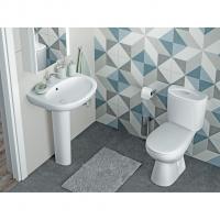 Унитаз-компакт "Анимо" в пол (Эконом нижн.подв, 1-кн.арм. Уклад, полип.сид.) (Santek)