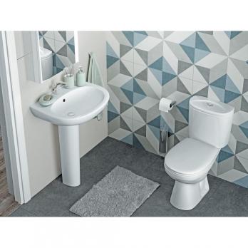 Унитаз-компакт "Анимо" в пол (Эконом нижн.подв, 1-кн.арм. Уклад, полип.сид.) (Santek)