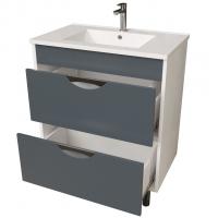 Тумба д/ванной "Байкал-75"  под раковину Quadro-75 (Sanita Luxe) (ПВХ)