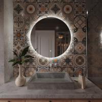 Зеркало MIXLINE "Алон круг" - ЭКОНОМ D700 светодиодная подсветка, сенсорный выключатель