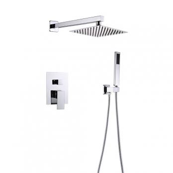 Душевая система 35к ПРОФСАН ПСМ-CB-02 лейка "Тропический душ квадрат " встраиваемая, ХРОМ