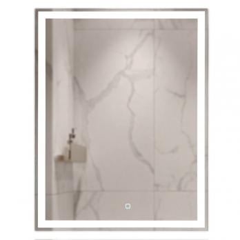 Зеркало MIXLINE "Норма-Лайт" 600*800 (ШВ) ал. профиль, сенсорный выключатель,светодиодная подсветка