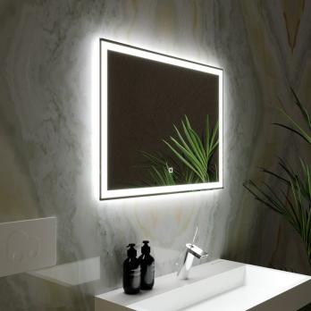 Зеркало MIXLINE "Норма-Лайт" 800*600 (ШВ) ал. профиль, сенсорный выключатель,светодиодная подсветка