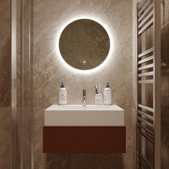 Зеркало MIXLINE "Саванна-Лайт" D500 сенсорный выкл., светодиодная открытая подсветка