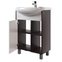 Тумба д/ванной "БОСКО-65" белая/венге под раковину Best-65 (Sanita Lux)(ПВХ)