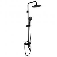 Душевая система 35k F2429 FRAP лейка "Тропич. душ" (D230мм, черный, латунь)