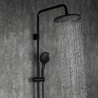 Душевая система 35k F2429 FRAP лейка "Тропич. душ" (D230мм, черный, латунь)