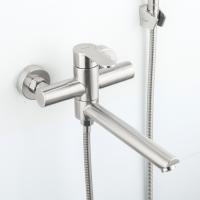 Смеситель для ванны 35k F32801 FRAP круглый пов. излив, сатин, нерж. сталь