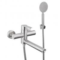 Смеситель для ванны 35k F32801 FRAP круглый пов. излив, сатин, нерж. сталь