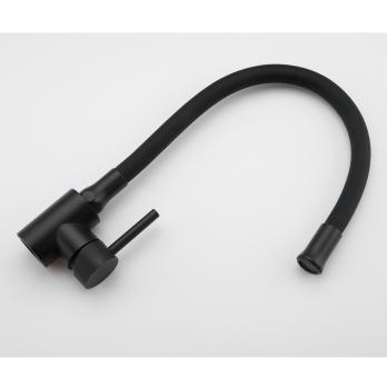 Смеситель для кухни 35к F40994-6 FRAP (гибкий излив, п/гайку, ЧЕРНЫЙ, нерж.сталь)