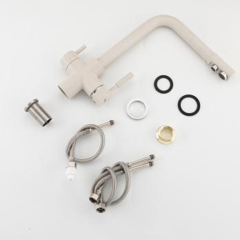 Смеситель для кухни 40к F4352-24 FRAP (выс.пов.излив, п/гайку, С ВЫХ Д/ПИТ. ФИЛЬТРА, МОЛОЧНЫЙ, лат)