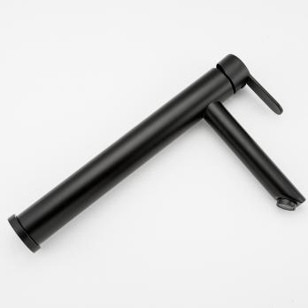 Смеситель для раковины 35к F10801-62 FRAP (высокий, литой, п/гайку, ЧЕРНЫЙ, нерж.сталь)