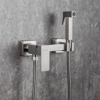 Смеситель с гигиенической лейкой 25k F7504-5 (хром матовый, латунь)