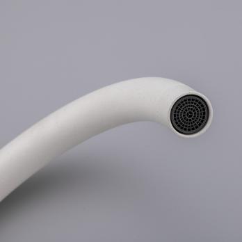 Смеситель для кухни 35к F40899-1 FRAP (выс.пов.излив, п/гайку, БЕЛЫЙ, нерж.сталь)