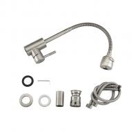 Смеситель для кухни 35k F44899-1 FRAP (гибкий излив, 2х реж. аэратор, п/гайку, САТИН, нерж.сталь)