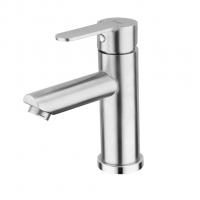 Смеситель для раковины 35к F10801 FRAP (литой, п/гайку, САТИН, нерж.сталь)