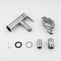 Смеситель для раковины 35к F10801 FRAP (литой, п/гайку, САТИН, нерж.сталь)