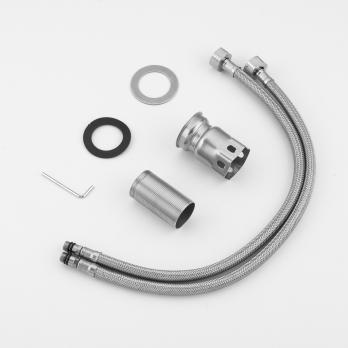 Смеситель для раковины 35к F10801 FRAP (литой, п/гайку, САТИН, нерж.сталь)